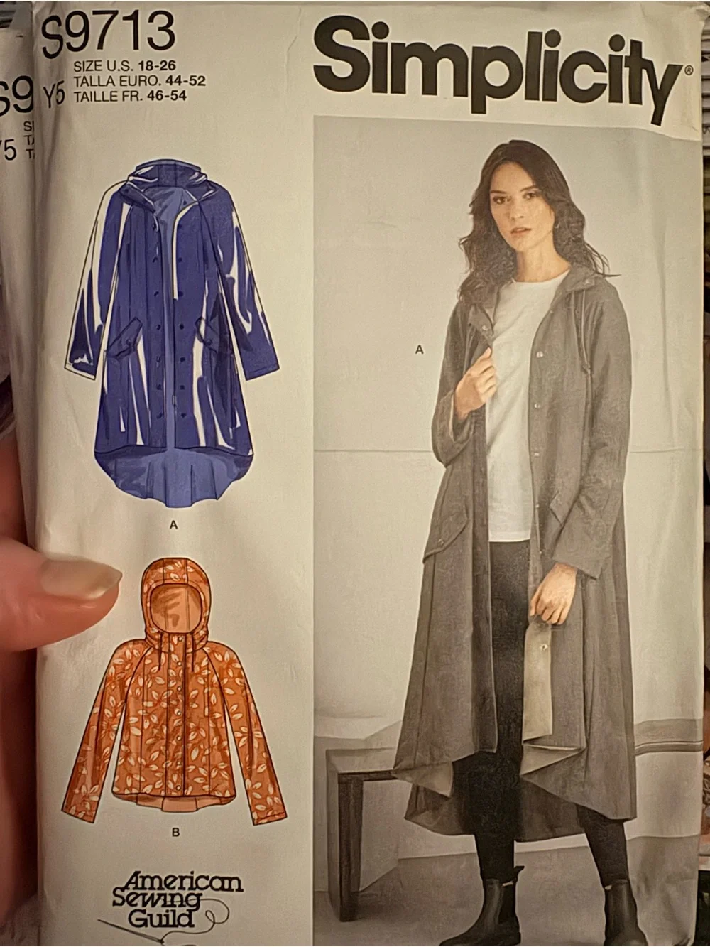 BN UNCUT SIMPLICITY 9713 Y5 PLUS SIZE SEWING PATTERNS COATS